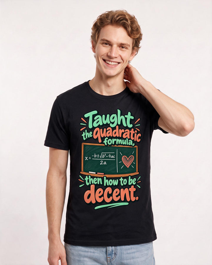 Teacher Black T-Shirt for Men – Everyday Expression Graphic Tee product image 1