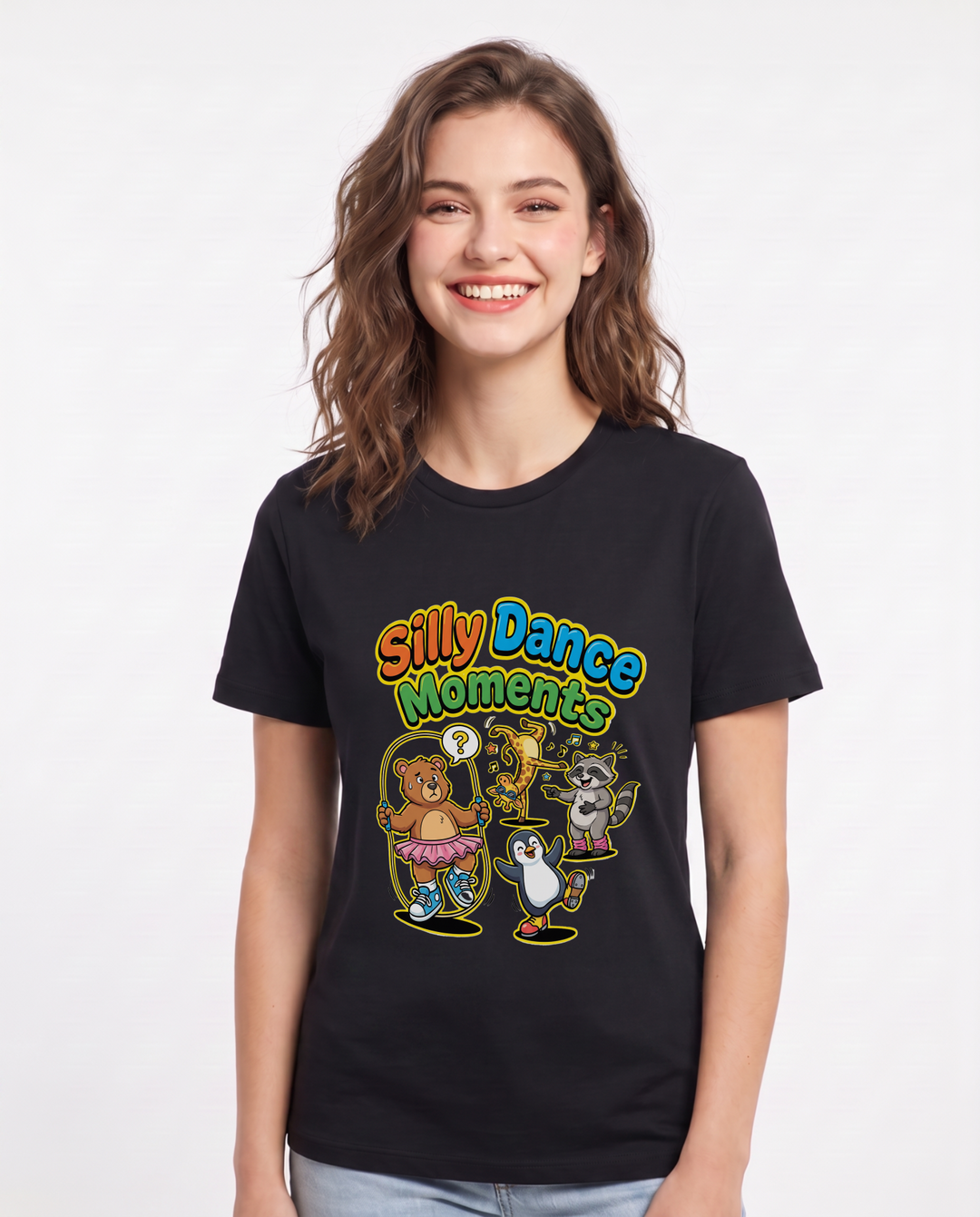 Silly Dance Moments Women's Black T-Shirt product image 2