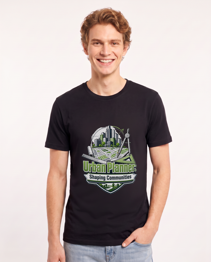 Urban Planner: Shaping Communities Men's Black T-Shirt product image 2
