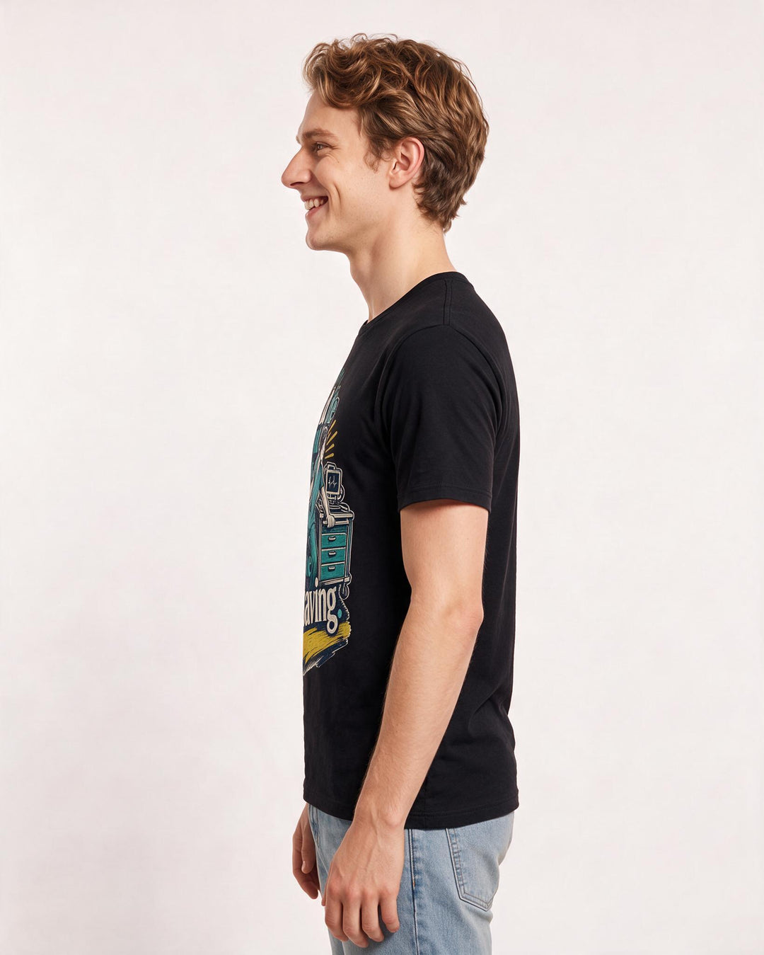 Nurse Black T-Shirt for Men – Nursing Life Graphic Tee product image 2