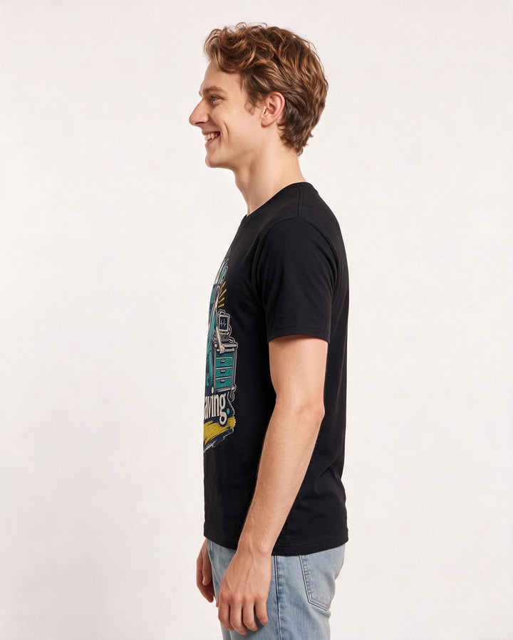 Nurse Black T-Shirt for Men – Nursing Life Graphic Tee product image 2