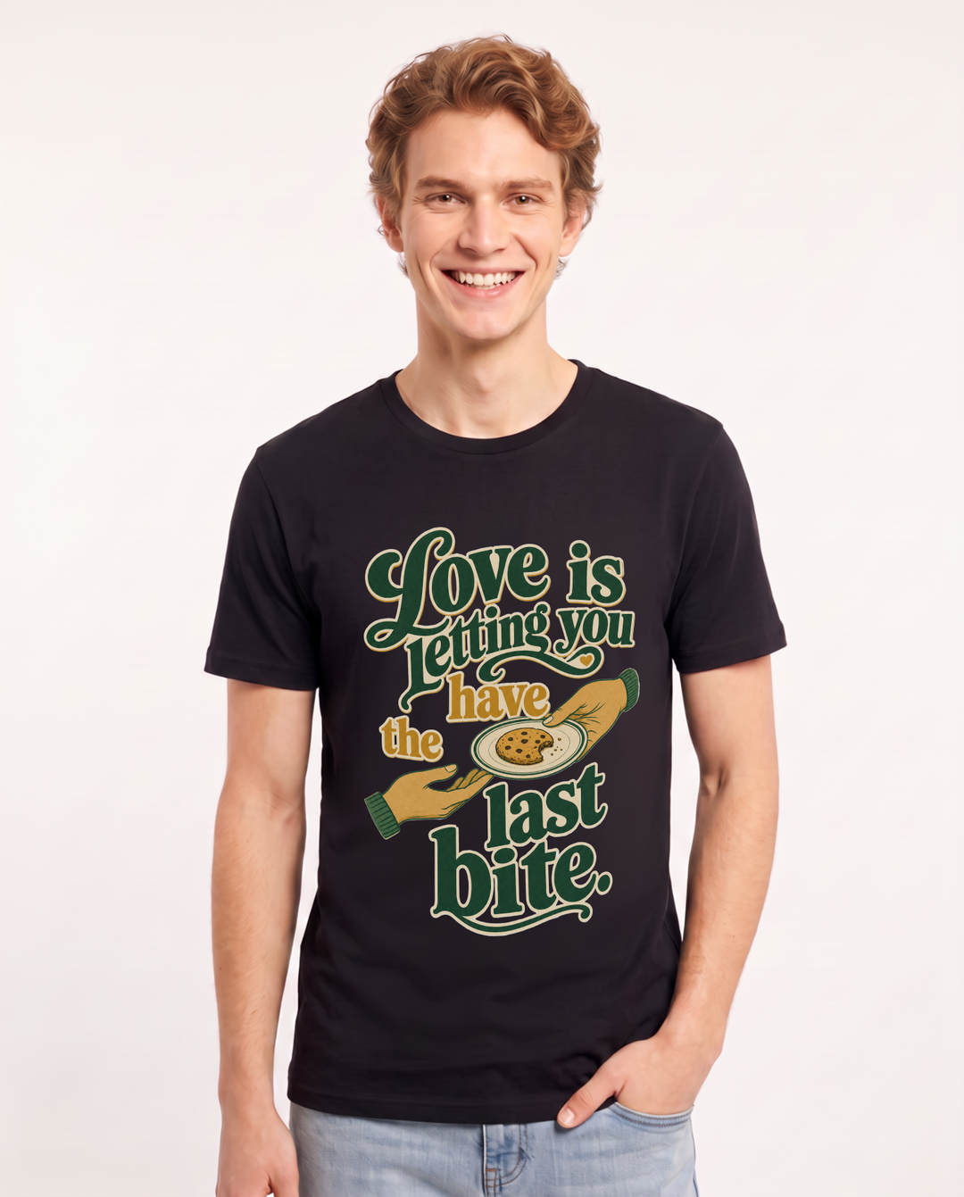 Couples Black T-Shirt for Men – Everyday Expression Graphic Tee product image 3