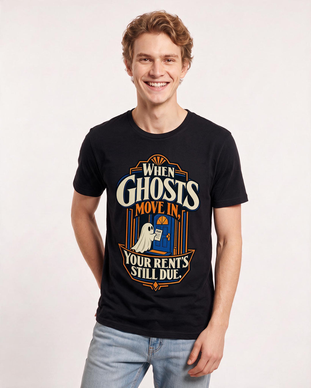 Halloween Black T-Shirt for Men – Halloween Theme Graphic Tee product image 1