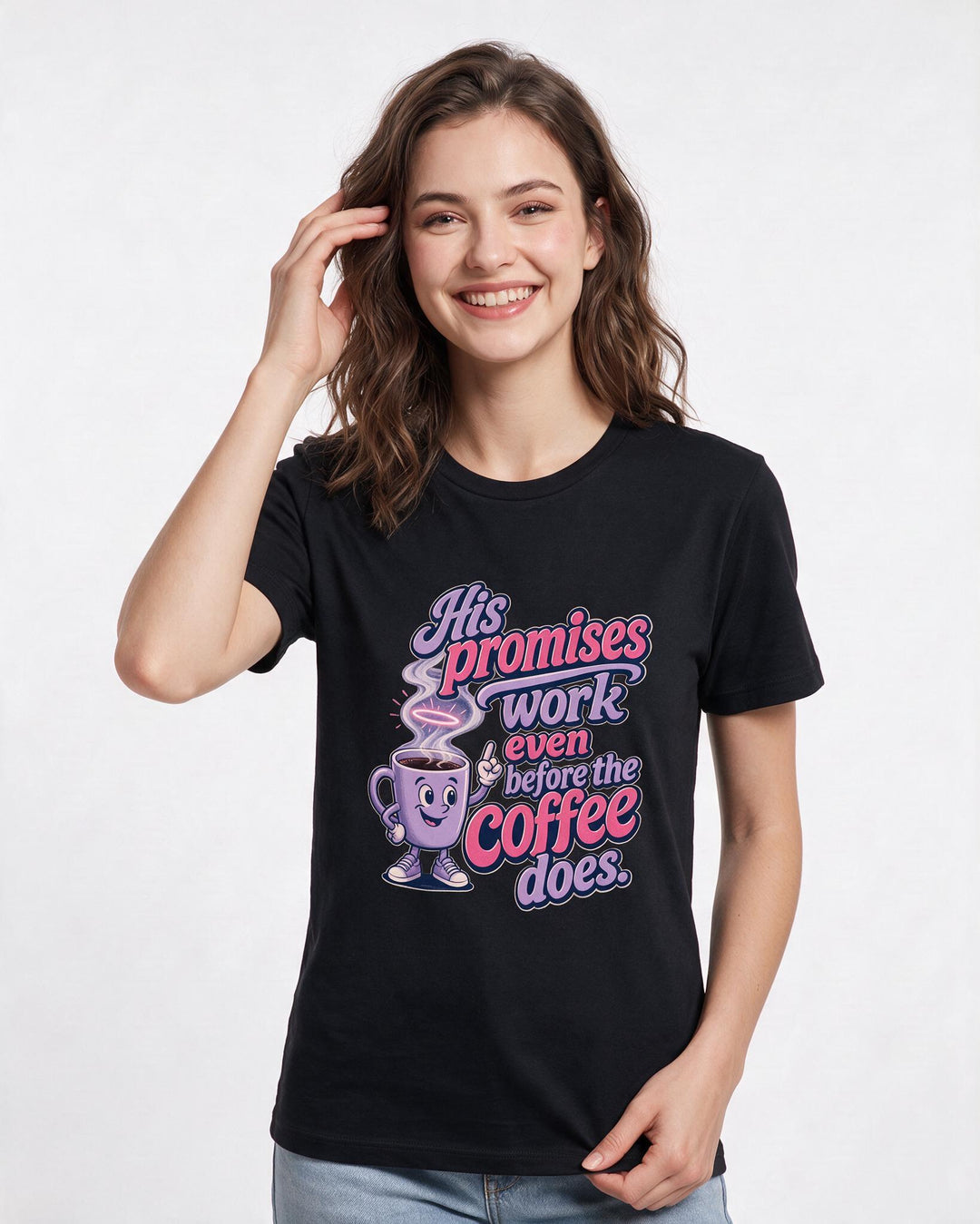 Christian Faith Black T-Shirt for Women – Everyday Expression Graphic Tee product image 3