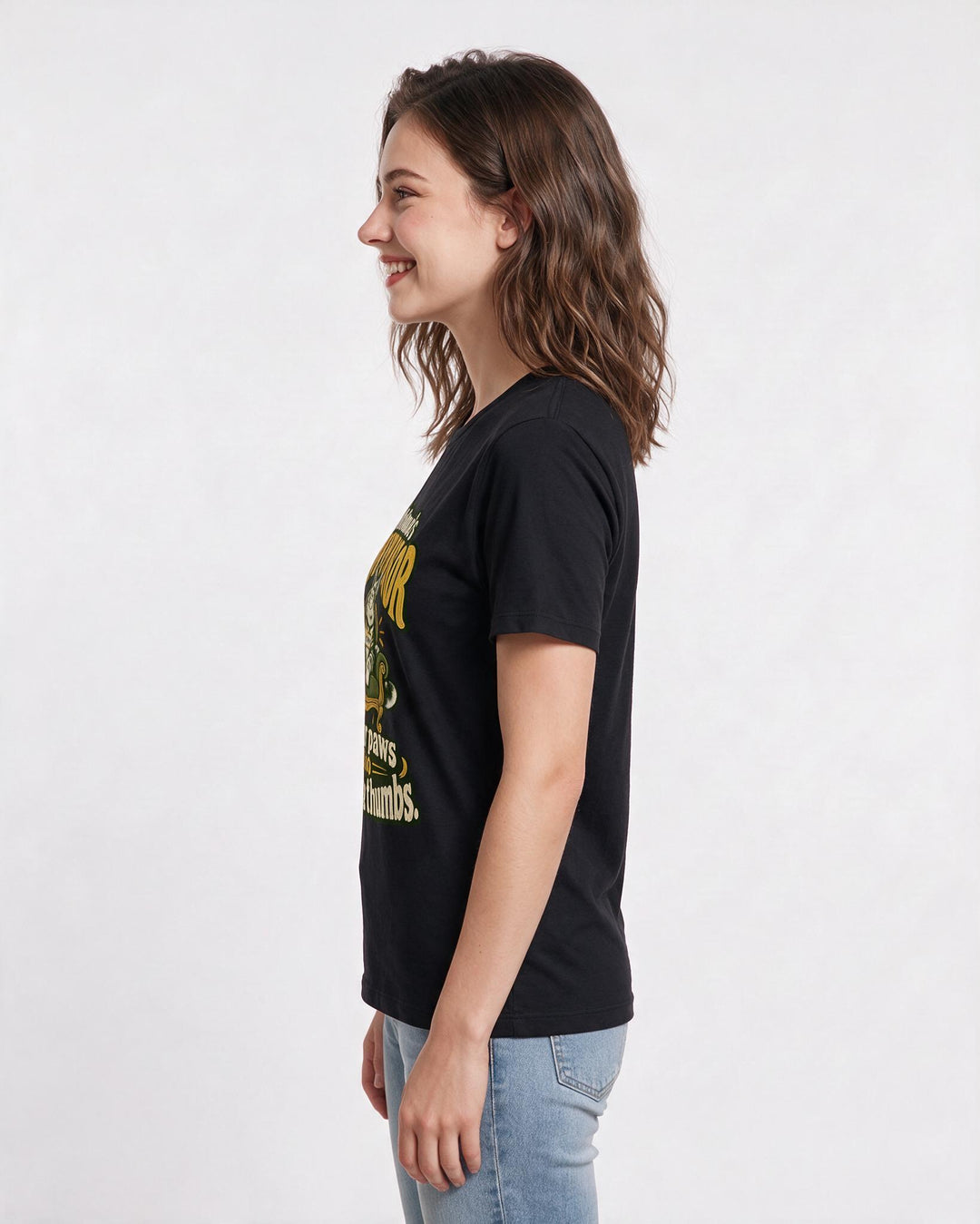 Pet Lover Black T-Shirt for Women – Everyday Expression Graphic Tee product image 2