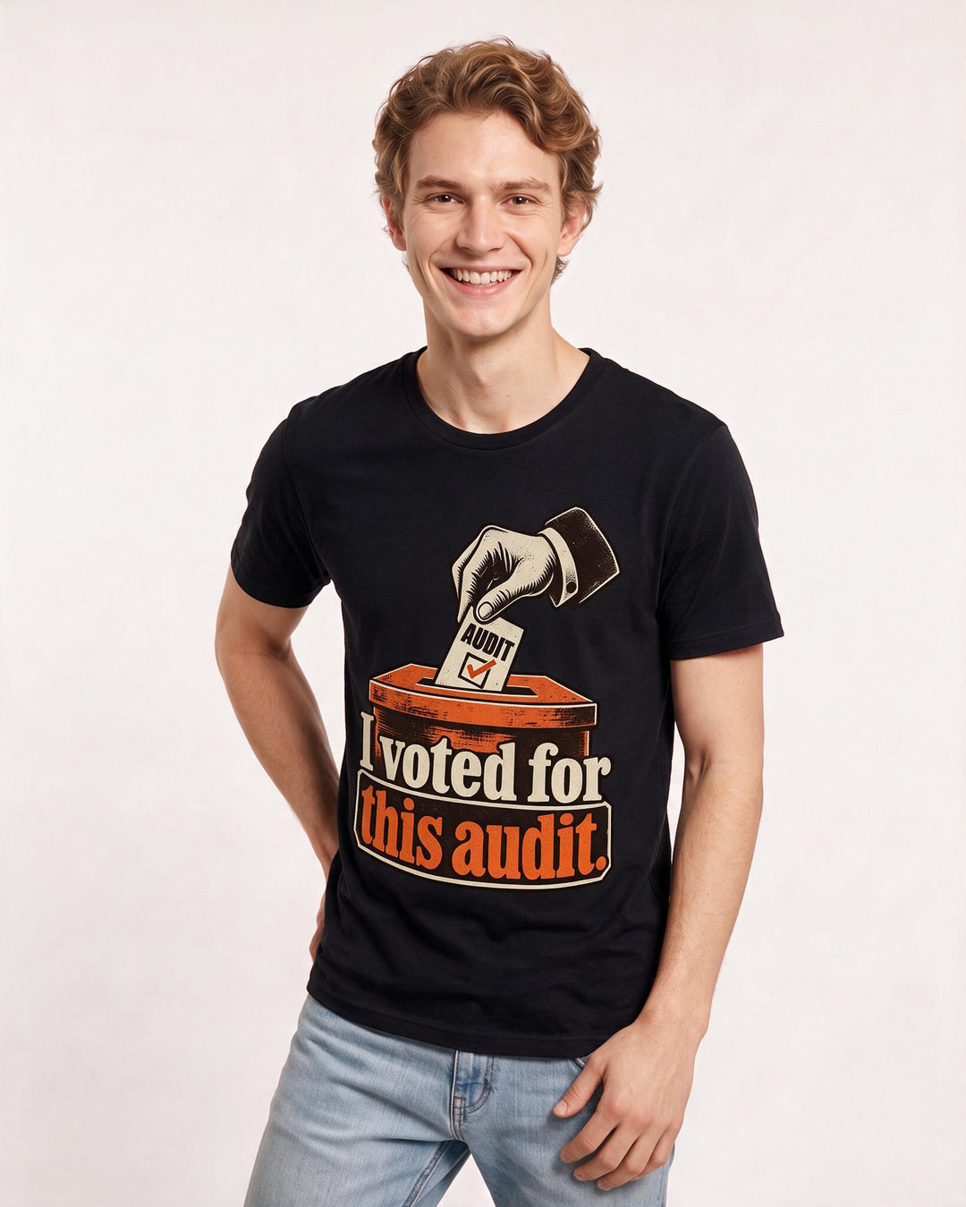 Political Statement Black T-Shirt for Men – Everyday Expression Graphic Tee product image 1