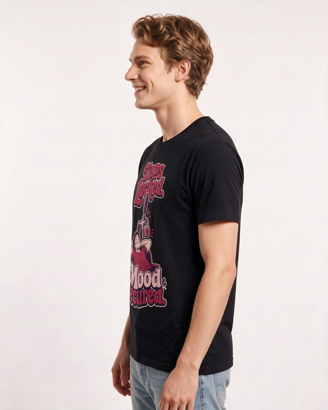 Beer Black T-Shirt for Men – Everyday Expression Graphic Tee product image 2