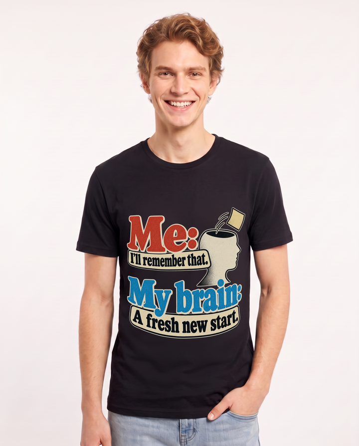Meme Black T-Shirt for Men – Everyday Expression Graphic Tee product image 3