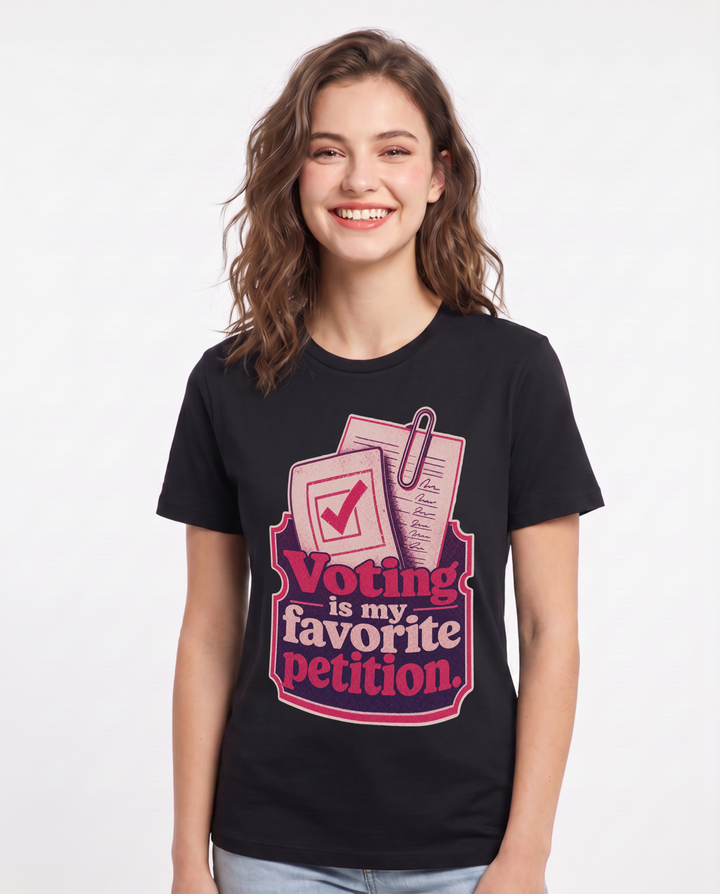 Political Statement Black T-Shirt for Women – Everyday Expression Graphic Tee product image 3