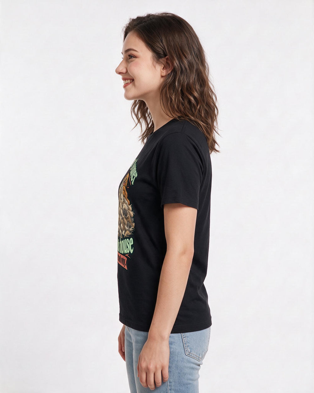 Pet Lover Black T-Shirt for Women – Everyday Expression Graphic Tee product image 2