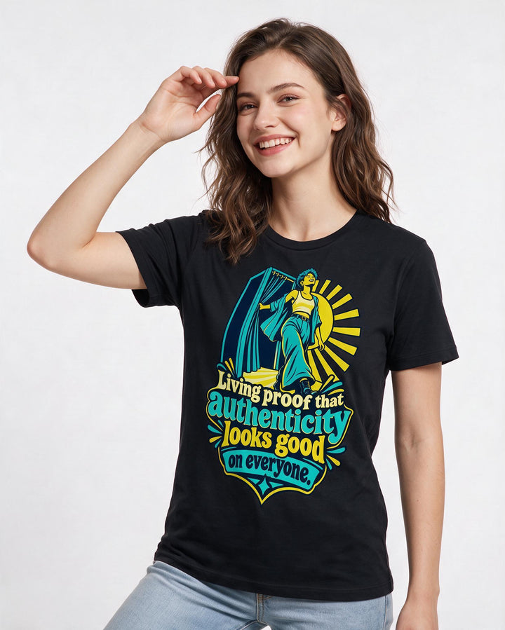 Pride Black T-Shirt for Women – Everyday Expression Graphic Tee product image 1