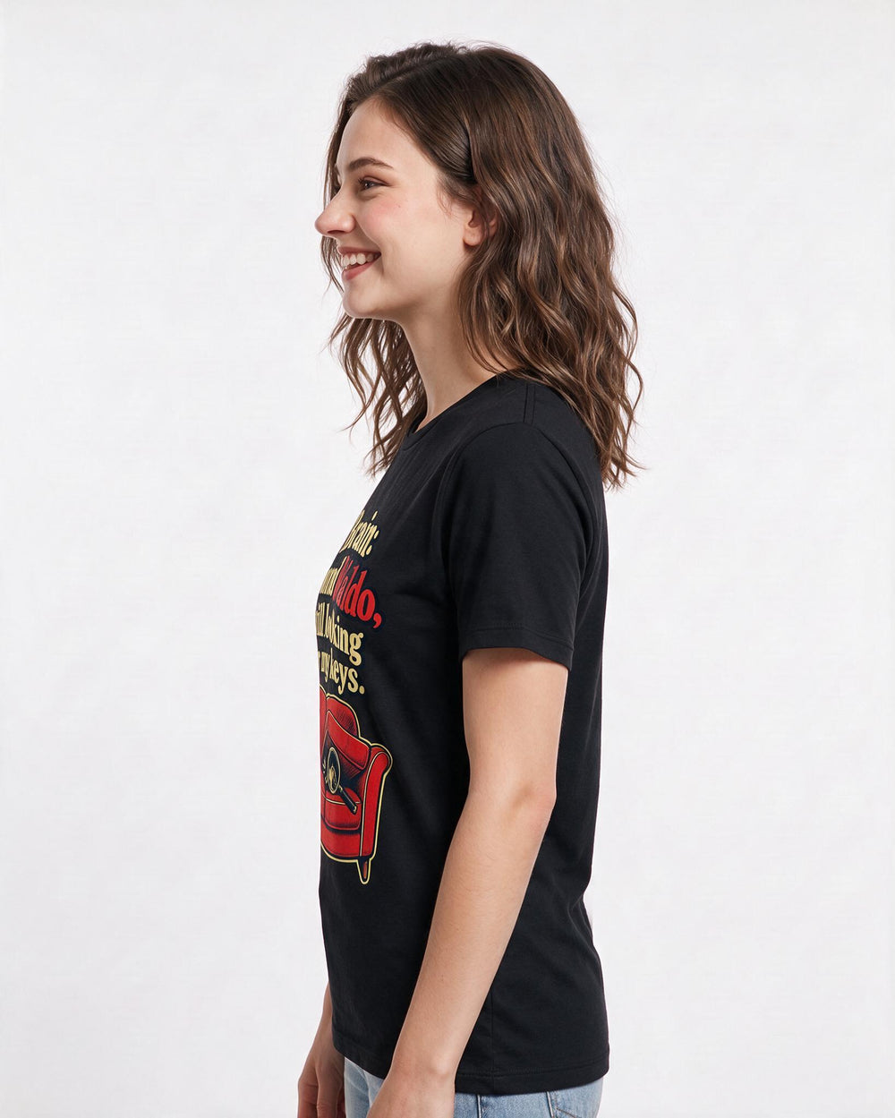 Meme Black T-Shirt for Women – Everyday Expression Graphic Tee product image 2