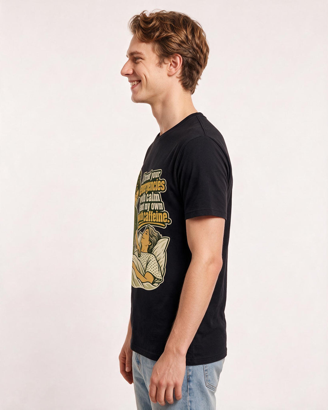 Nurse Black T-Shirt for Men – Nursing Life Graphic Tee product image 2