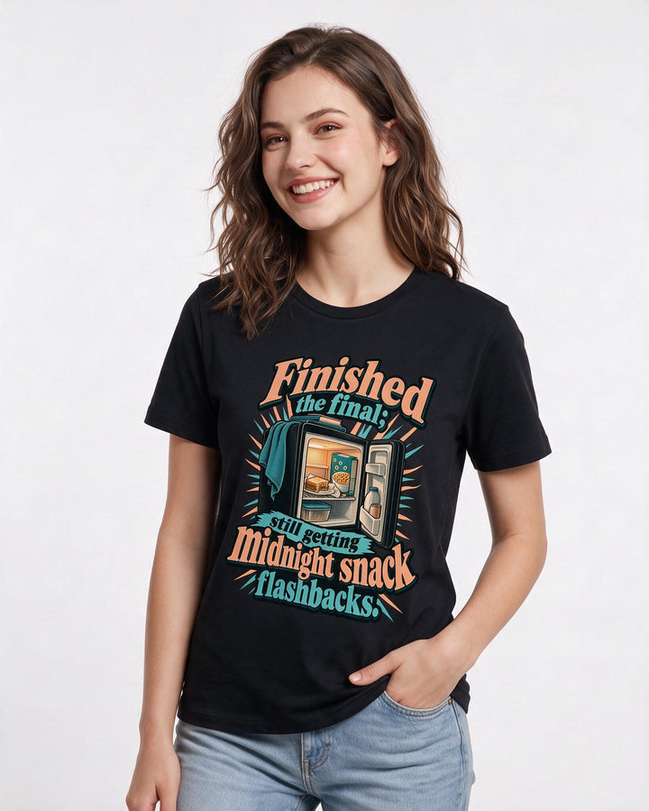 Graduation Black T-Shirt for Women – Everyday Expression Graphic Tee product image 1