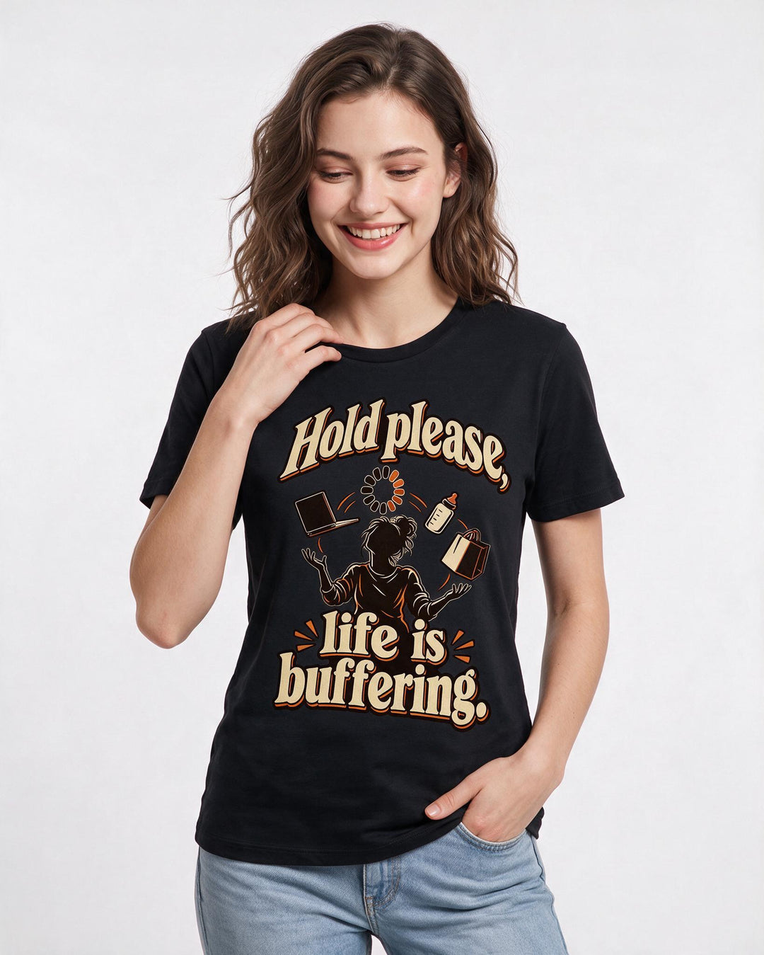 Gaming Black T-Shirt for Women – Game Night Graphic Tee product image 1