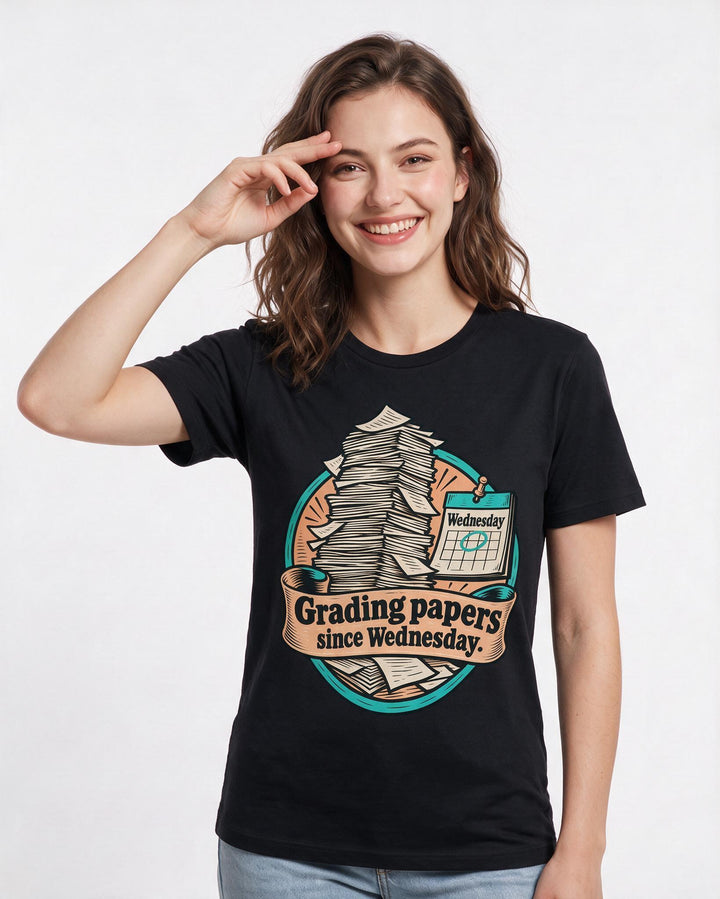 Teacher Black T-Shirt for Women – Everyday Expression Graphic Tee product image 1