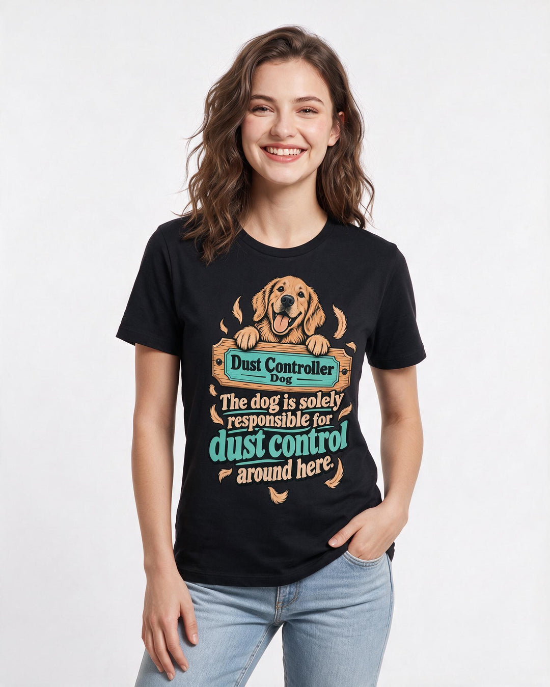 Cat Lover Black T-Shirt for Women – Everyday Expression Graphic Tee product image 1