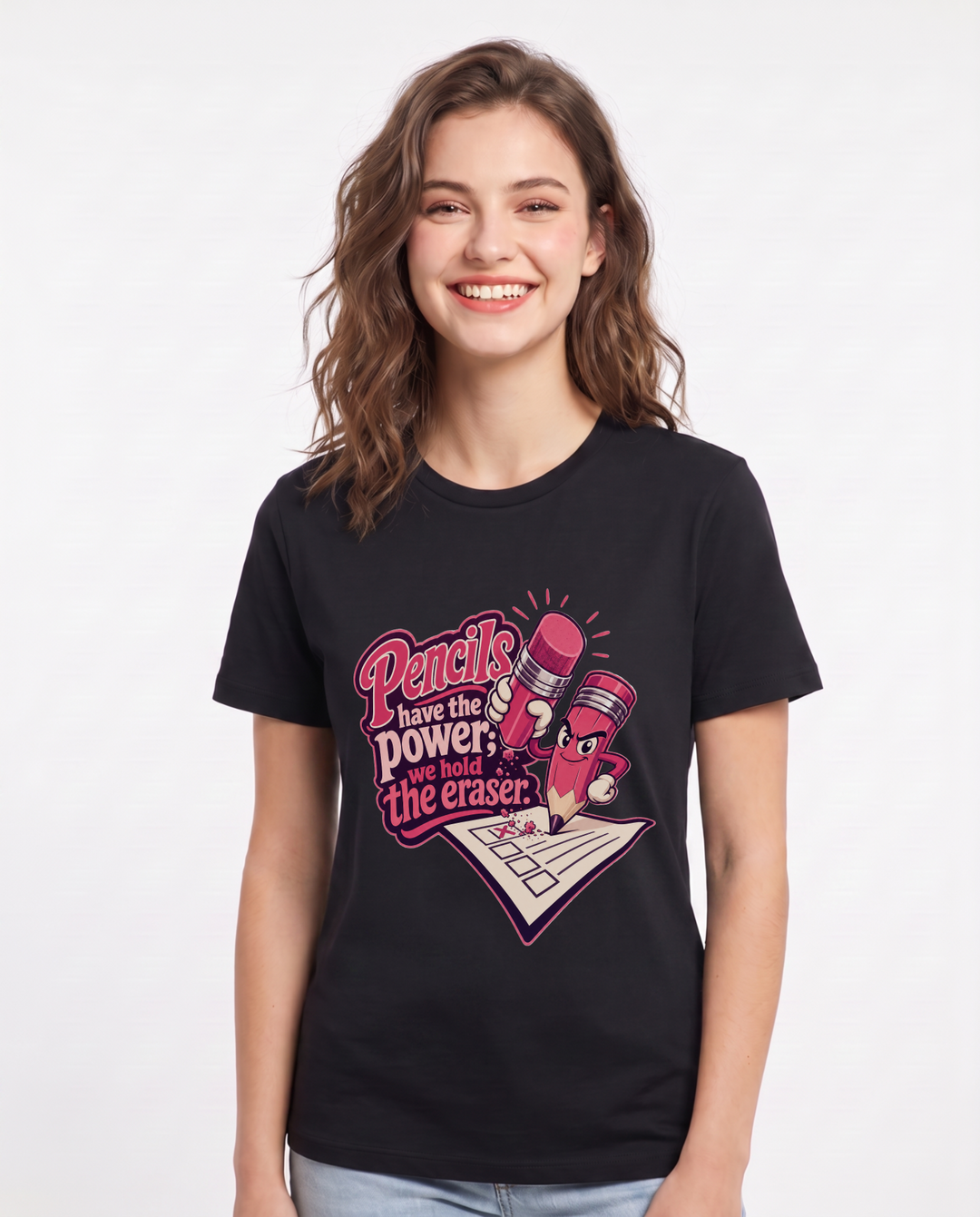Political Statement Black T-Shirt for Women – Everyday Expression Graphic Tee product image 3