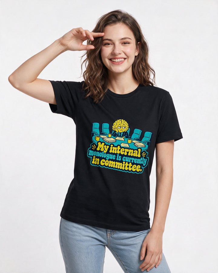 Meme Black T-Shirt for Women – Everyday Expression Graphic Tee product image 1