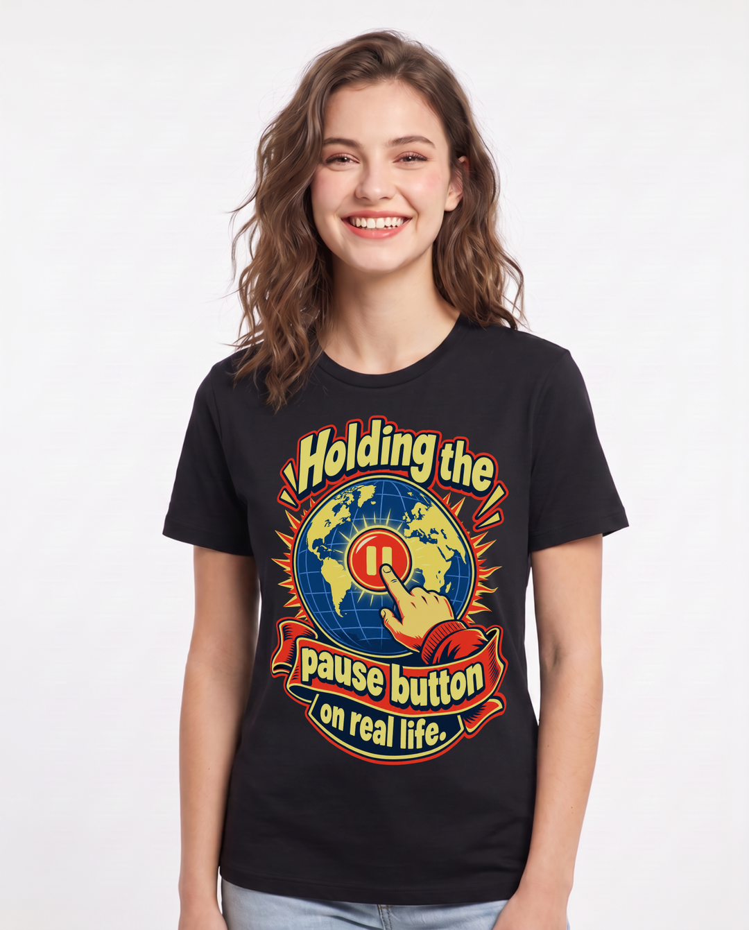 Gaming Black T-Shirt for Women – Game Night Graphic Tee product image 3