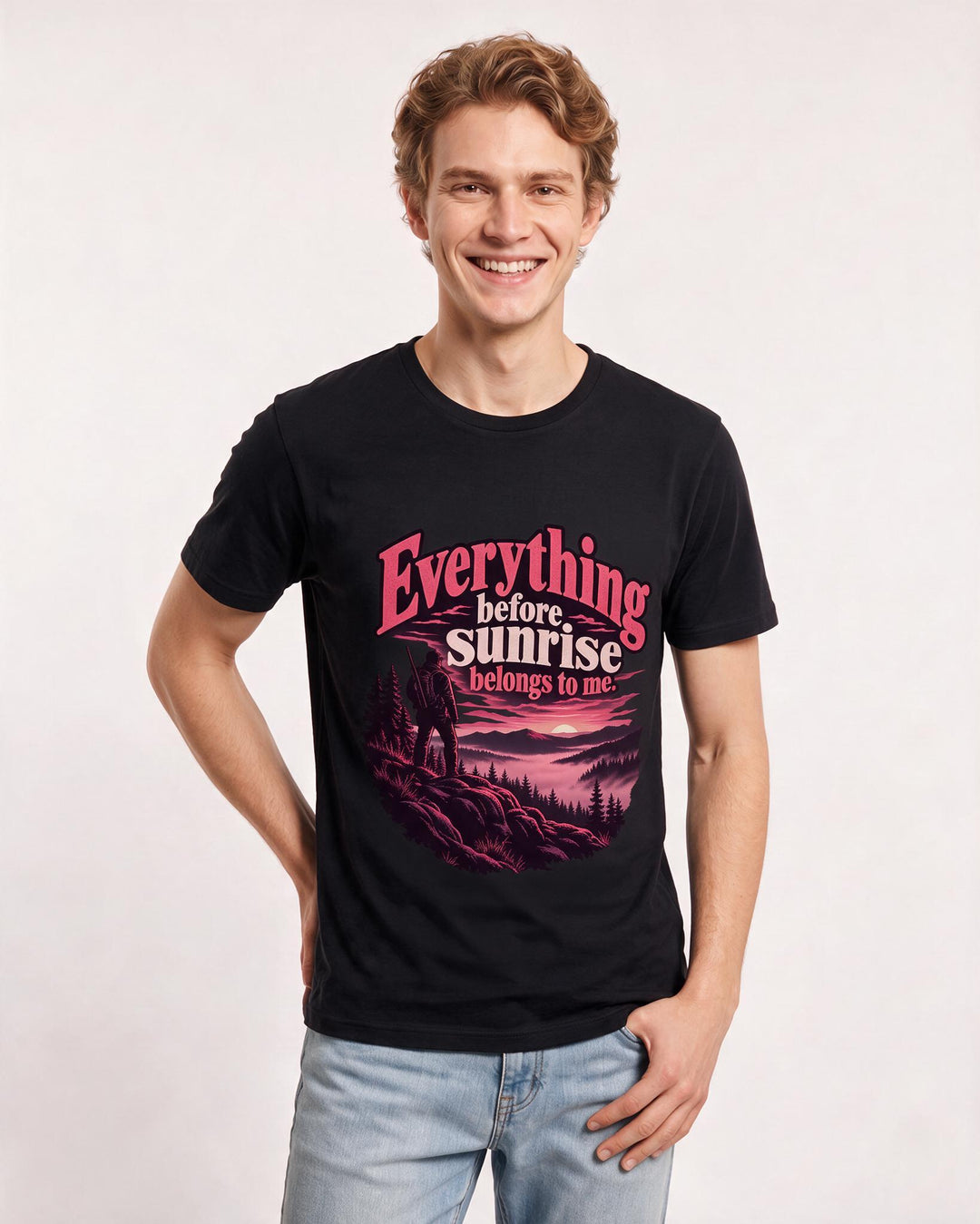 Hunting Black T-Shirt for Men – Everyday Expression Graphic Tee product image 1