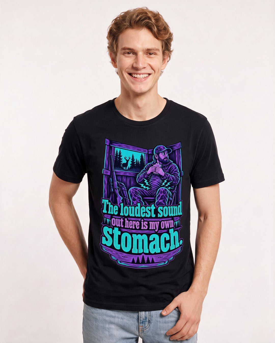 Hunting Black T-Shirt for Men – Everyday Expression Graphic Tee product image 1