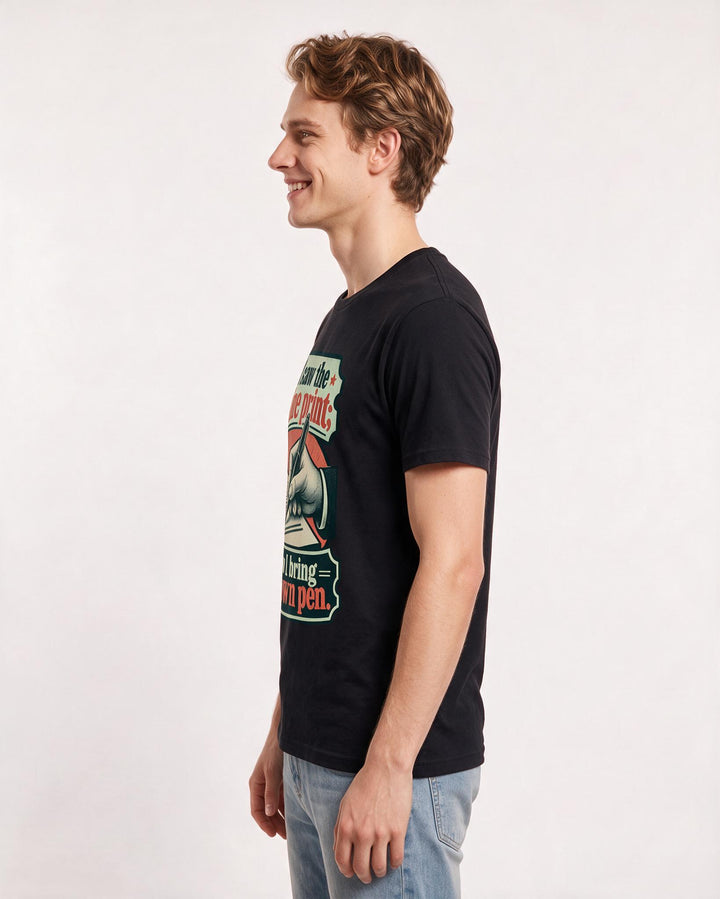 Political Statement Black T-Shirt for Men – Everyday Expression Graphic Tee product image 2