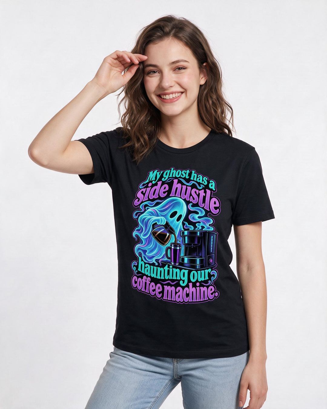 Halloween Black T-Shirt for Women – Halloween Theme Graphic Tee product image 1