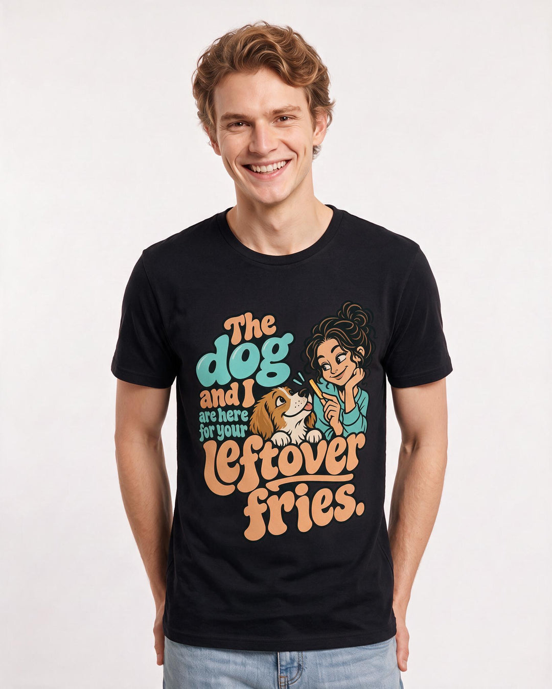 Couples Black T-Shirt for Men – Everyday Expression Graphic Tee product image 1