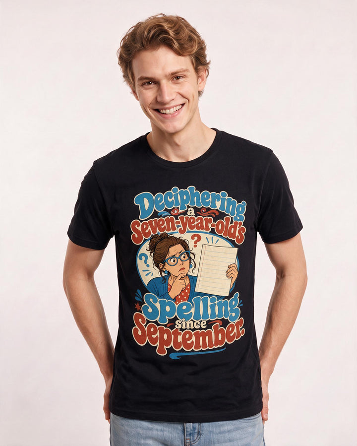 Teacher Black T-Shirt for Men – Everyday Expression Graphic Tee product image 1