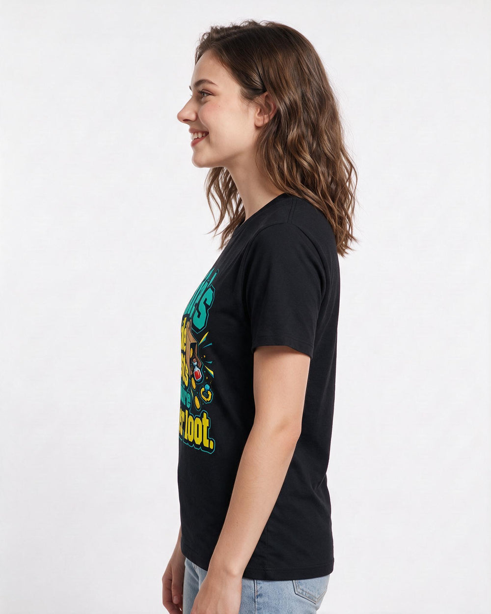 Gaming Black T-Shirt for Women – Game Night Graphic Tee product image 2