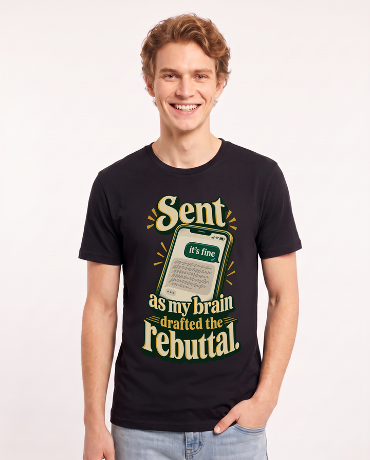 Meme Black T-Shirt for Men – Everyday Expression Graphic Tee product image 3