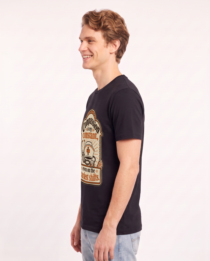 Compassion is my constant, even on the hardest shifts. - Men's Black T-Shirt product image 3