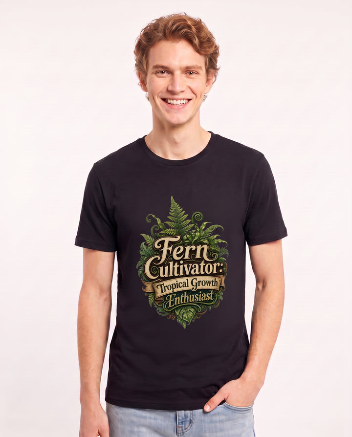 Fern Cultivator: Tropical Growth Enthusiast Men's Black T-Shirt product image 1
