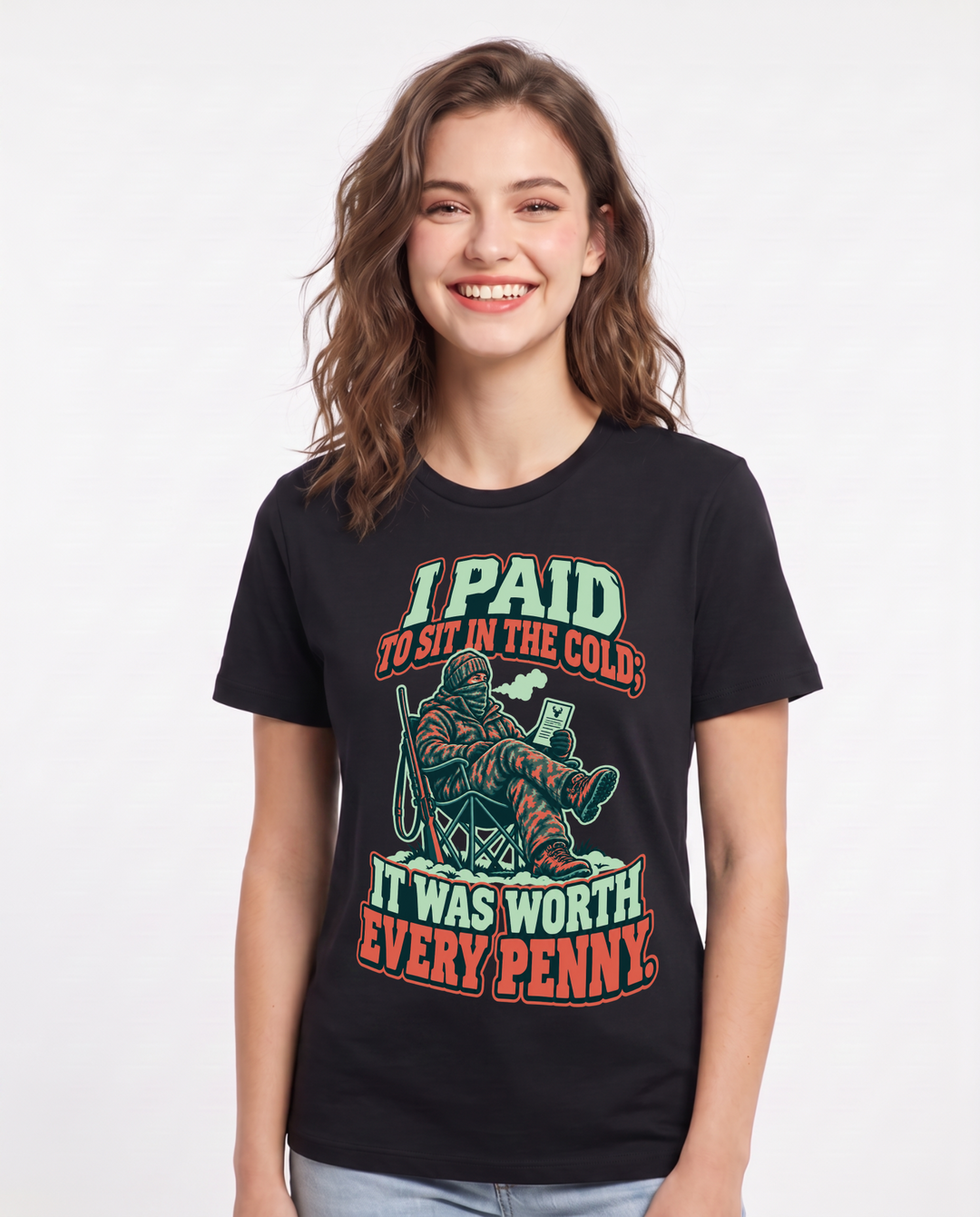 Hunting Black T-Shirt for Women – Everyday Expression Graphic Tee product image 3