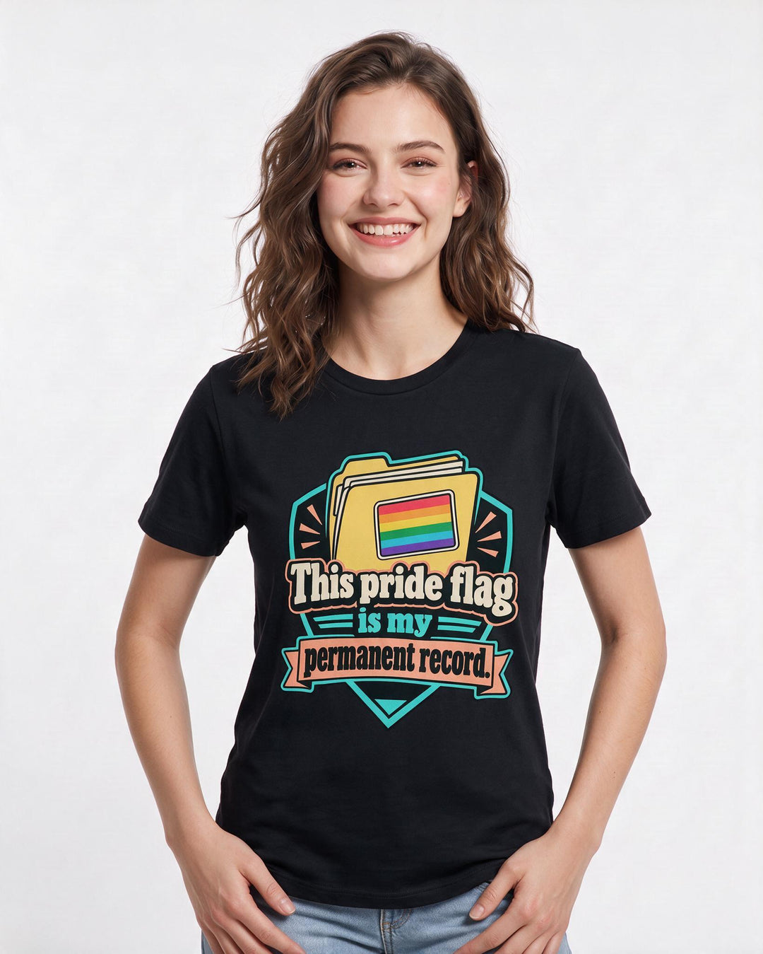 Pride Black T-Shirt for Women – Everyday Expression Graphic Tee product image 1