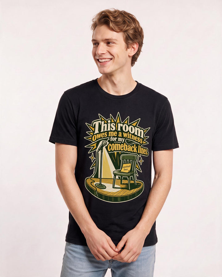 Meme Black T-Shirt for Men – Everyday Expression Graphic Tee product image 1