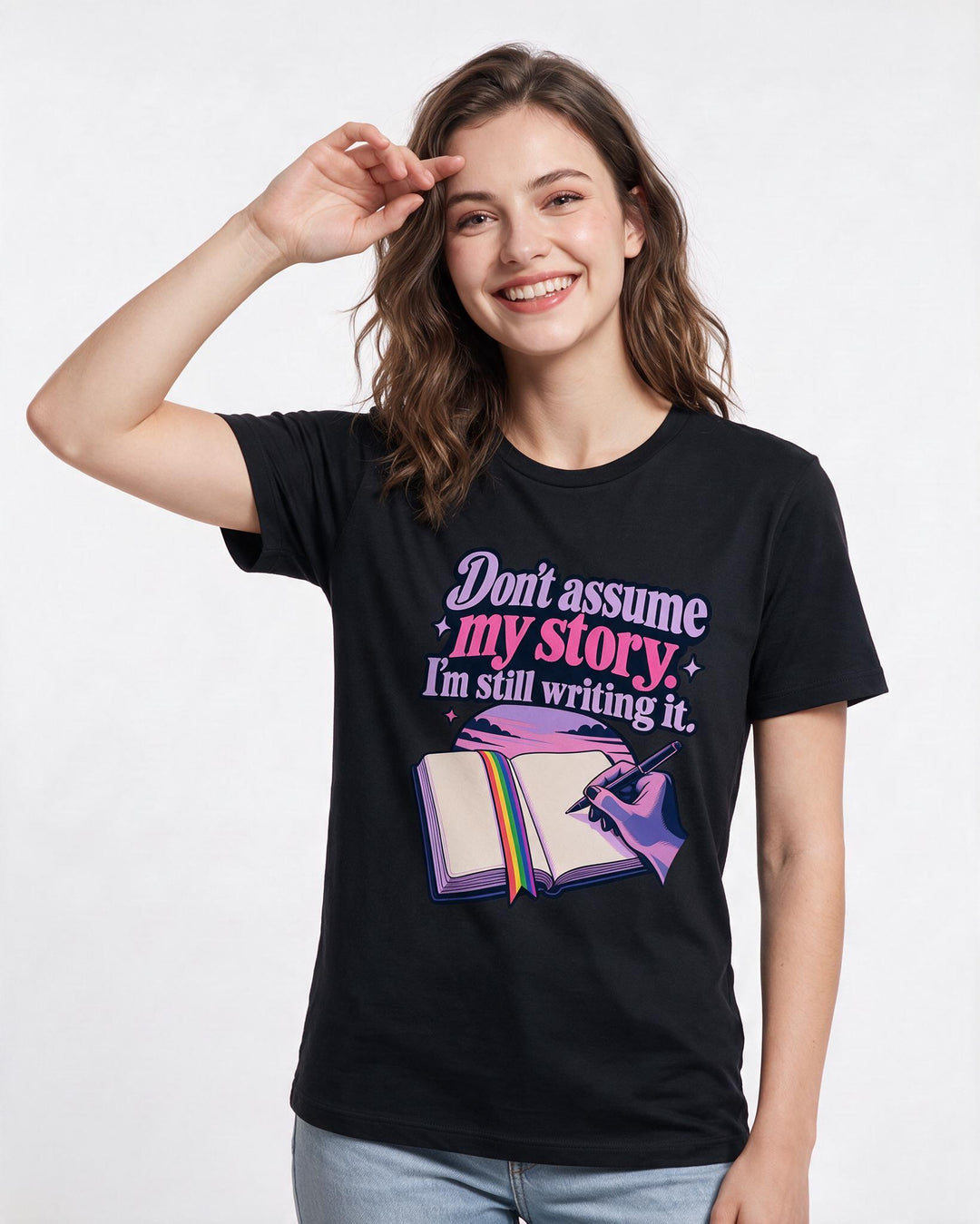 Pride Black T-Shirt for Women – Everyday Expression Graphic Tee product image 1