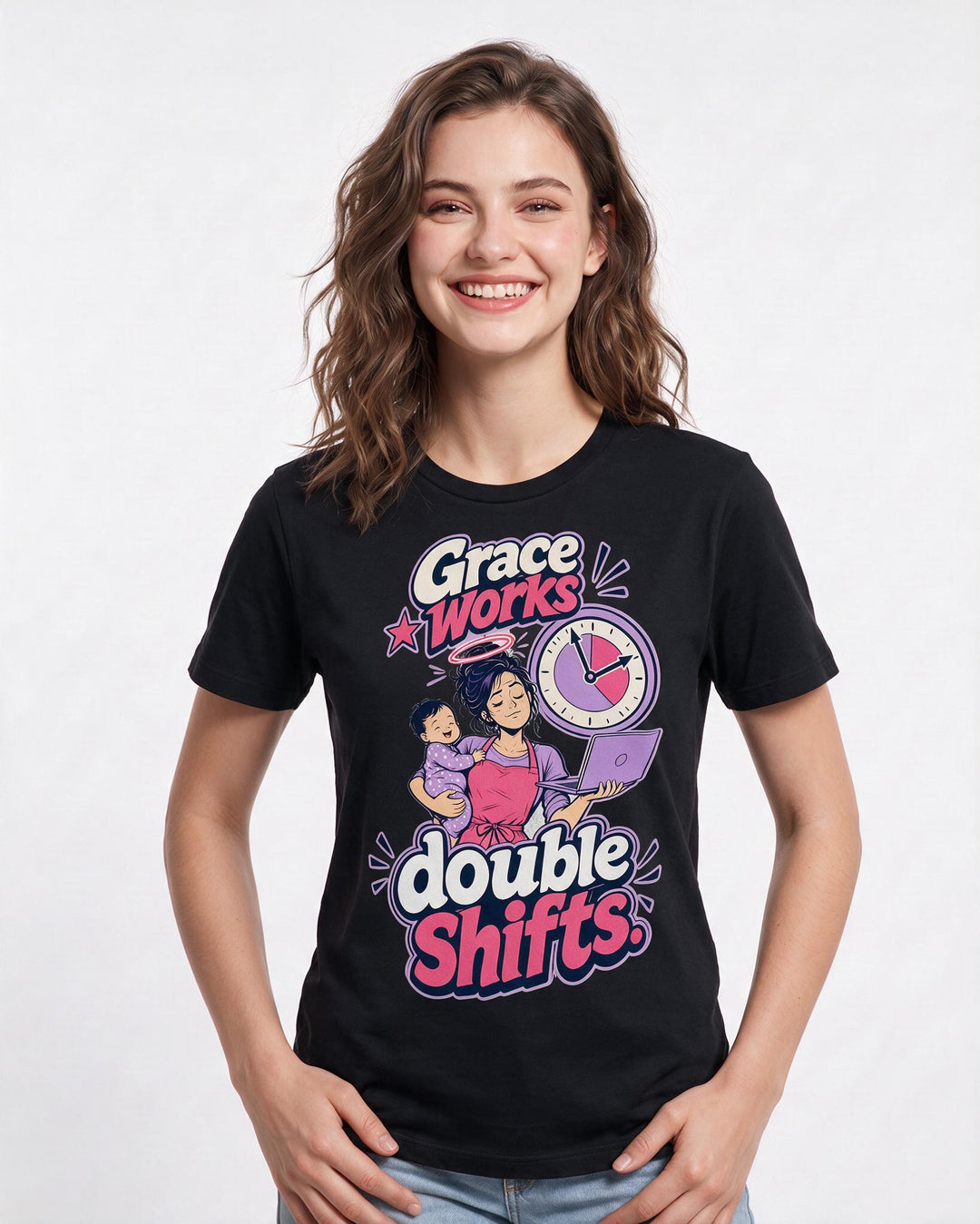 Christian Faith Black T-Shirt for Women – Everyday Expression Graphic Tee product image 3