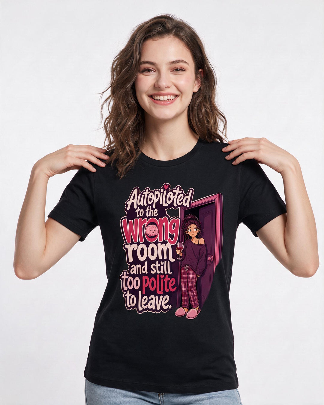 Meme Black T-Shirt for Women – Everyday Expression Graphic Tee product image 1