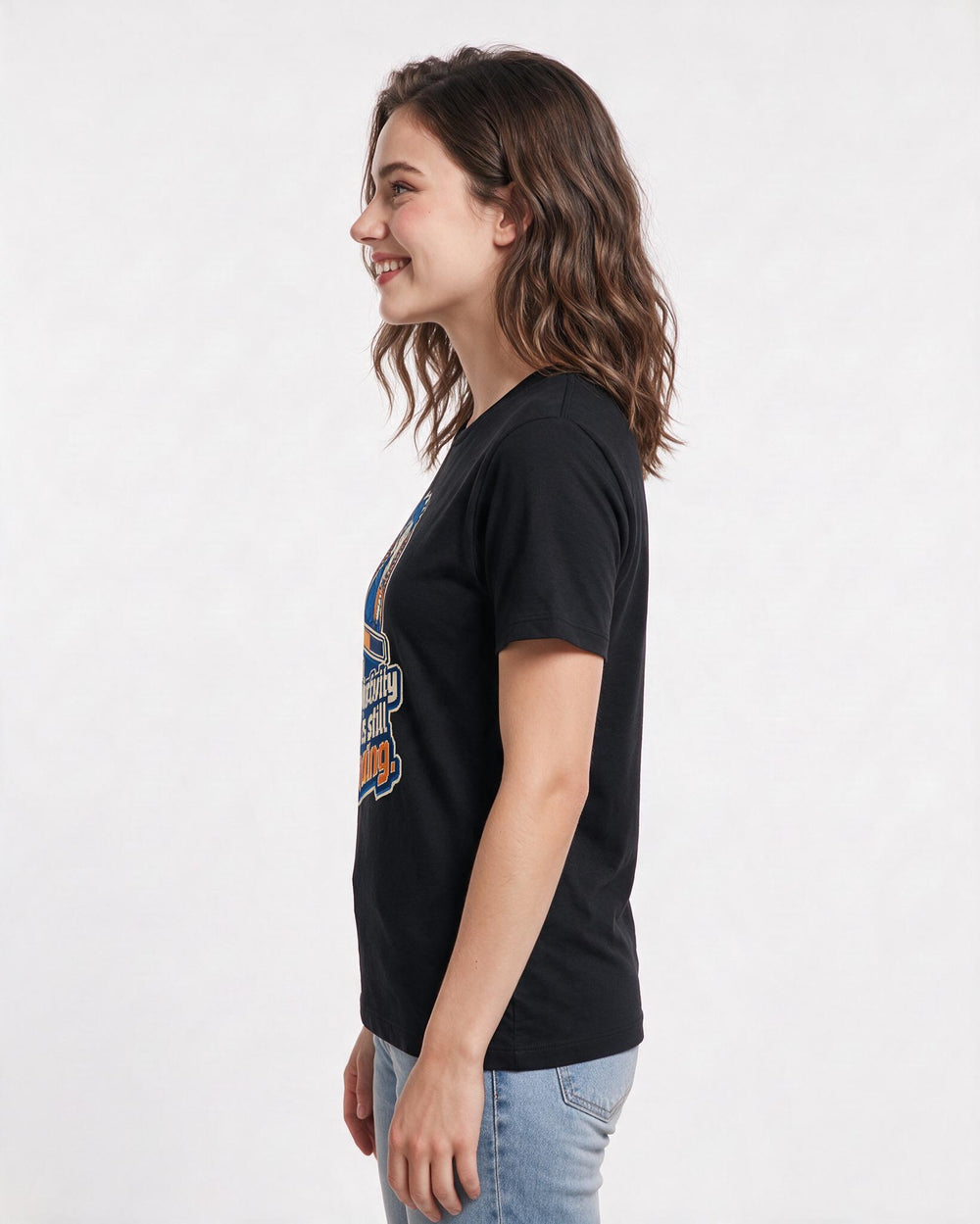 Funny Gaming Women's Black T-Shirt – My productivity bar is still loading. product image 2
