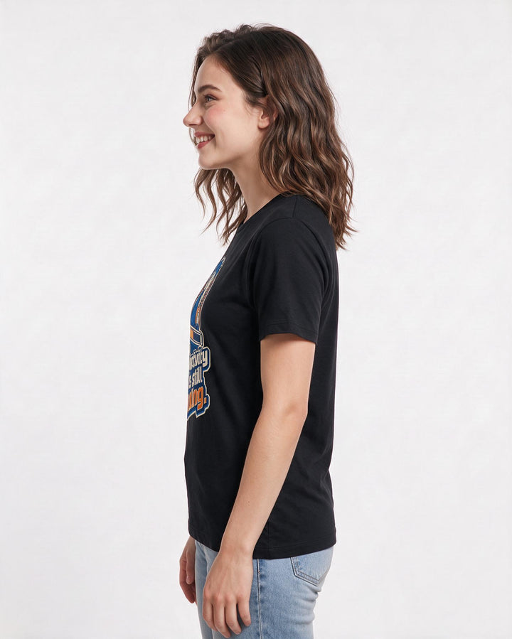 Funny Gaming Women's Black T-Shirt – My productivity bar is still loading. product image 2