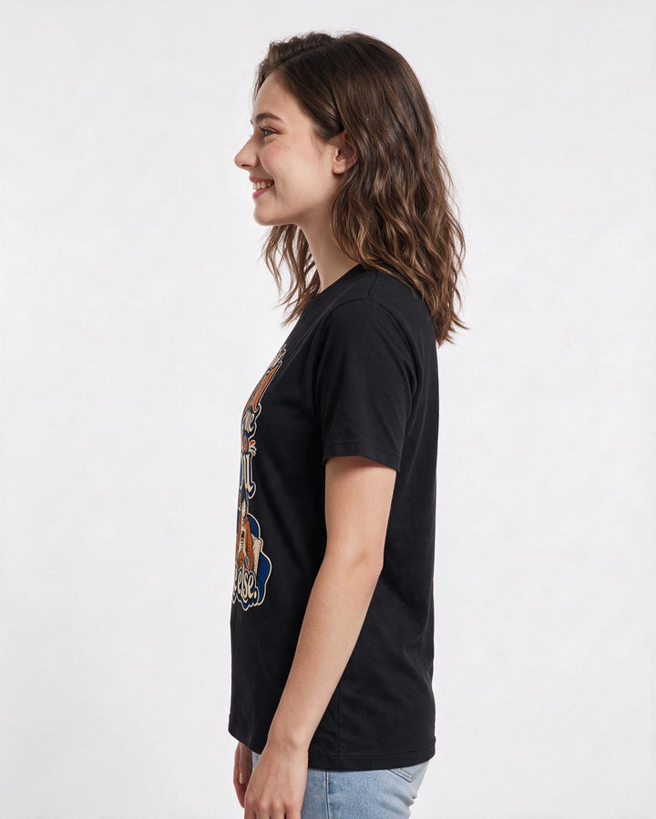 Couples Women's Black T-Shirt – I'd rather scroll my phone next to you than anyone else. product image 2