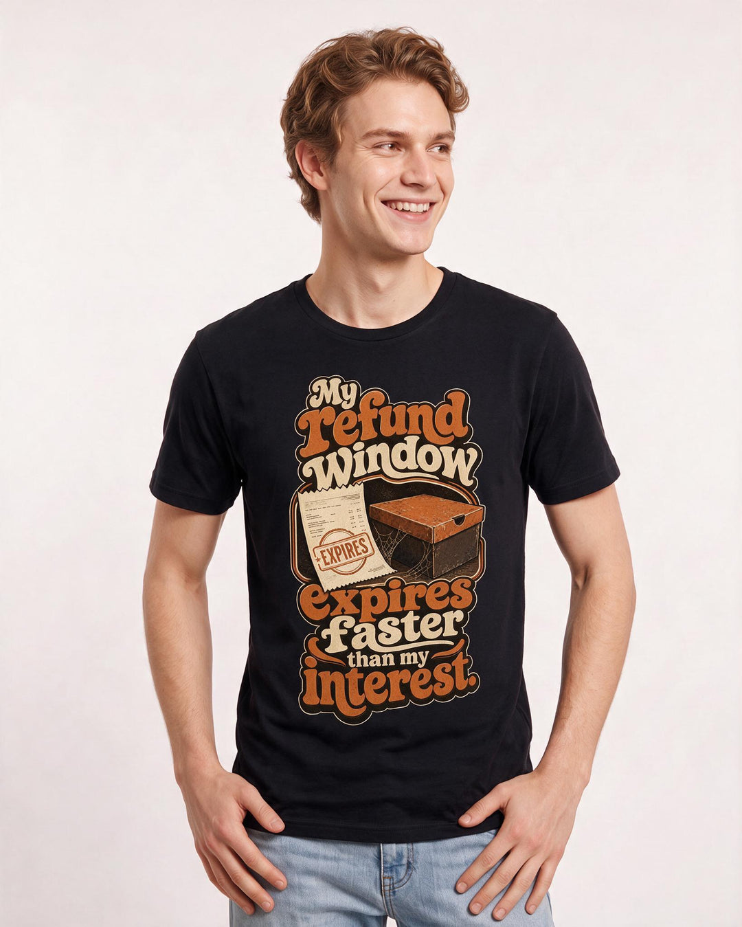 Meme Black T-Shirt for Men – Everyday Expression Graphic Tee product image 1