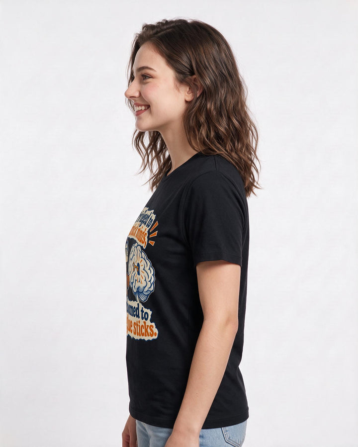 Teacher Black T-Shirt for Women – Everyday Expression Graphic Tee product image 2