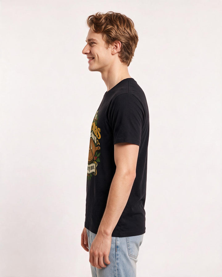 Christmas Black T-Shirt for Men – Holiday Theme Graphic Tee product image 2
