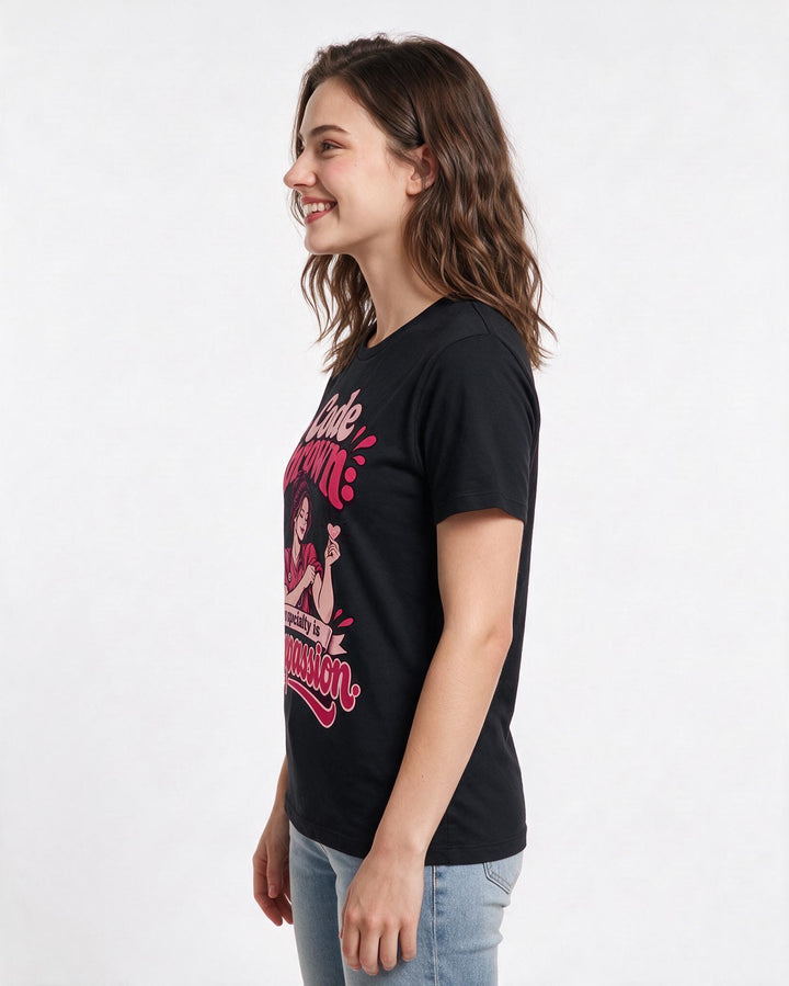 Nurse Black T-Shirt for Women – Nursing Life Graphic Tee product image 2