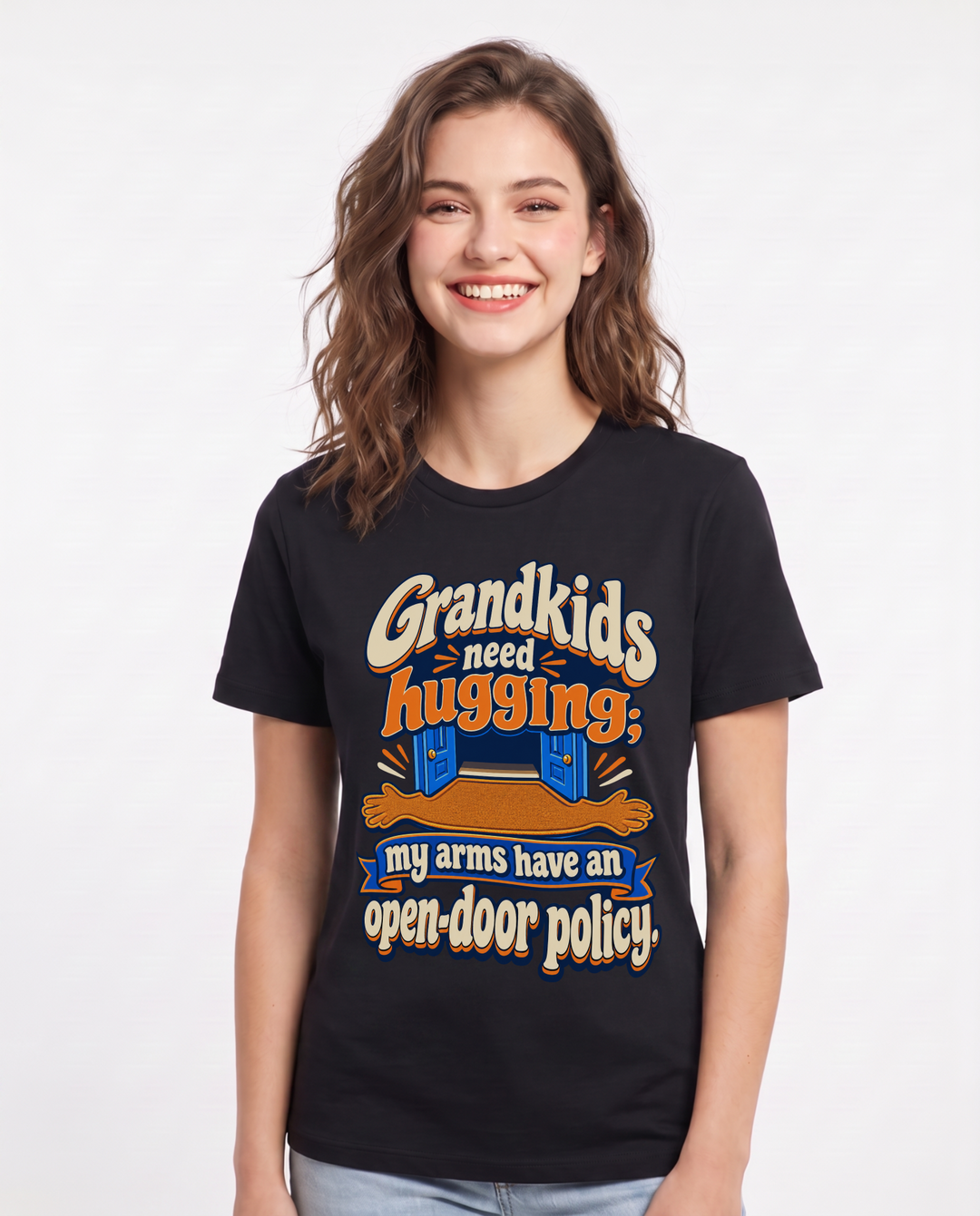 Grandparent Black T-Shirt for Women – Everyday Expression Graphic Tee product image 3