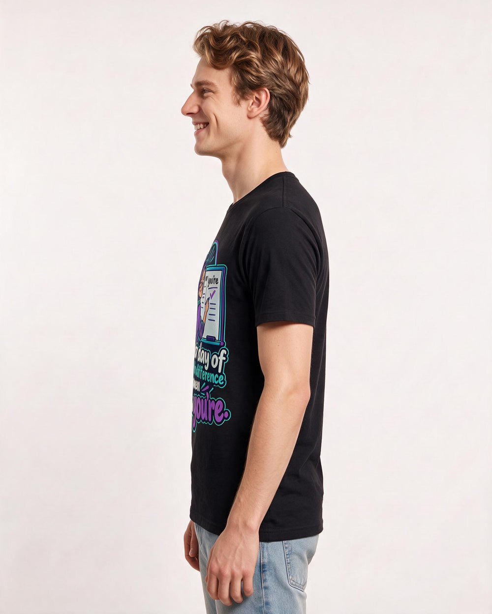 Teacher Black T-Shirt for Men – Everyday Expression Graphic Tee product image 2