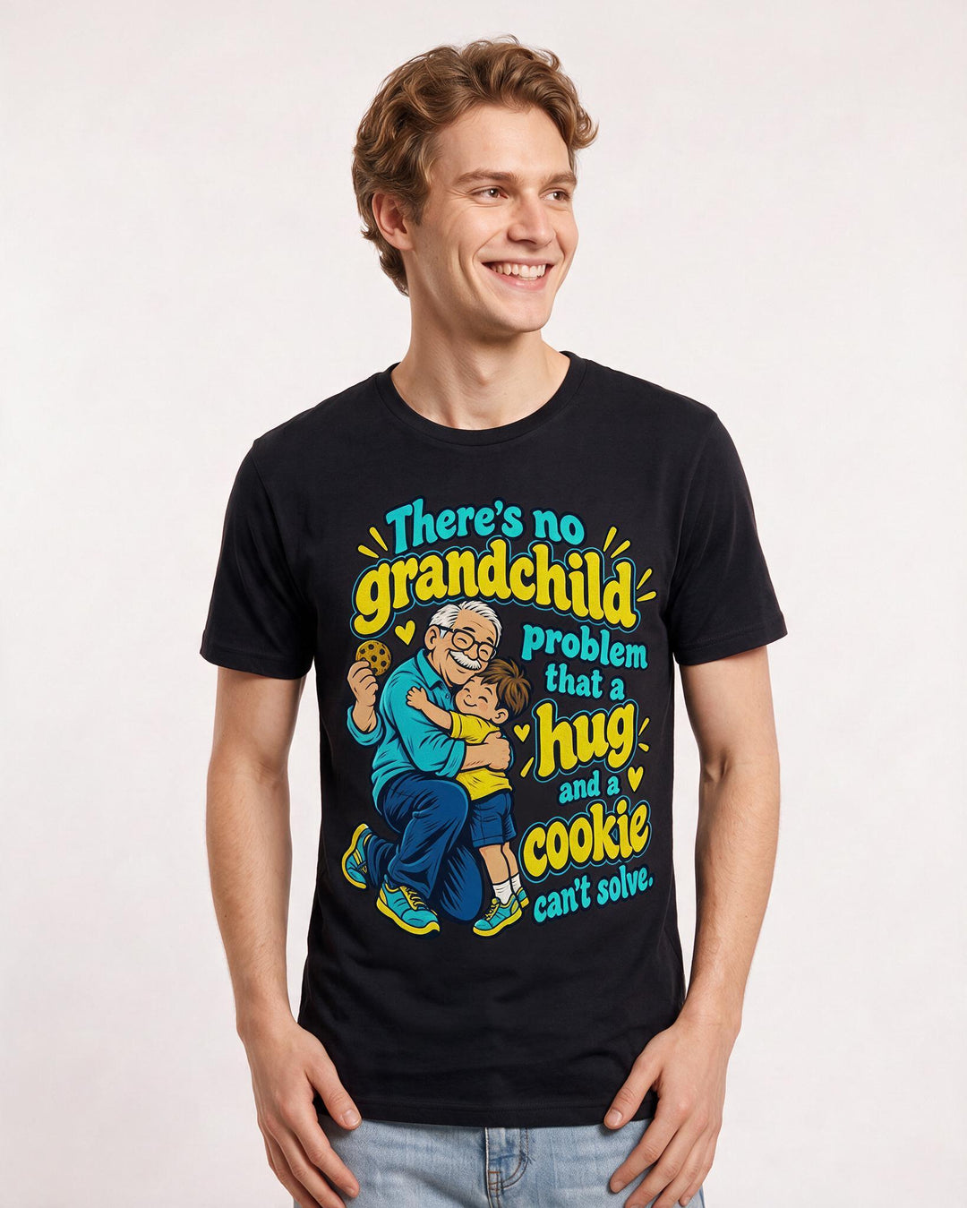 Grandparent Black T-Shirt for Men – Everyday Expression Graphic Tee product image 1